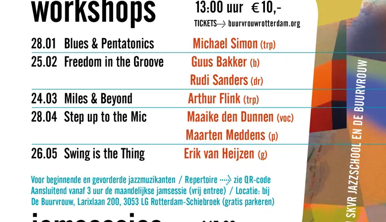 Workshop - “Step up to the Mic” olv Maaike den Dunnen (voc) en Maarten Meddens (p)