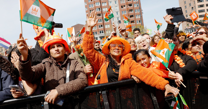 The royal overview for King's Day in Rotterdam