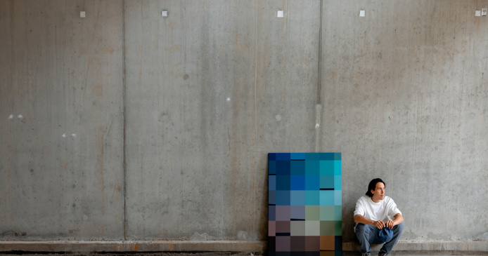 Noël Deelen, Eva Krause, Iwan Smit, Jeej en Timothy van Diesen in WTC Rotterdam Art Gallery