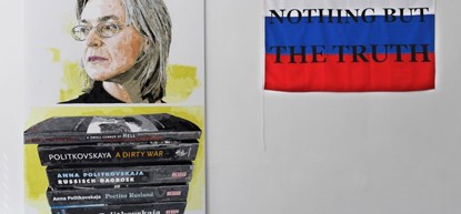 Schilder Peter Koole brengt ode aan vermoorde Russische journaliste 