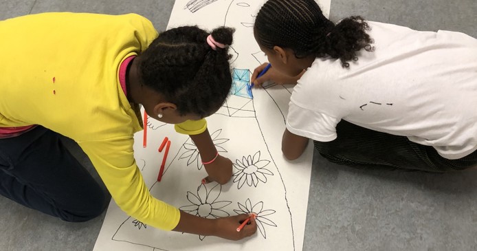 In het kader van Kinderboekenweek Muren vol Avonturen bij Galerie WesterkadeKunst