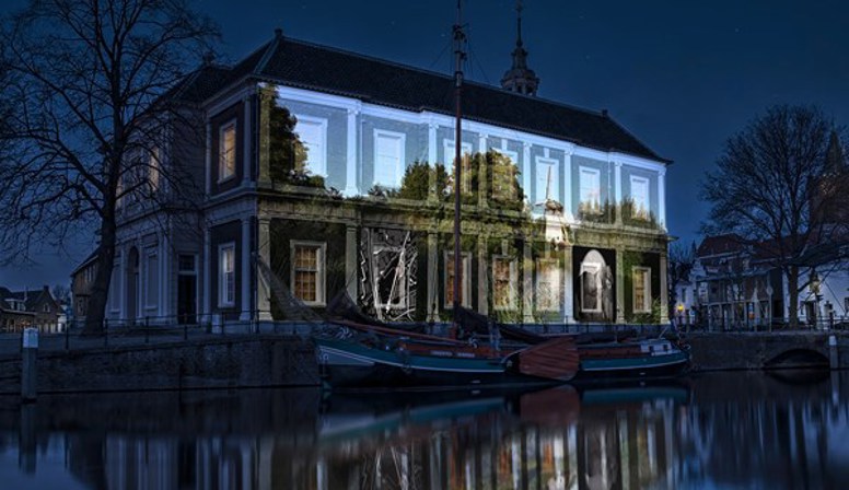 Lichtprojecties op Schiedamse gebouwen vertellen historische verhalen