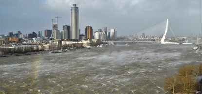 Havenvrienden Rotterdam op gevel van Maritiem Museum